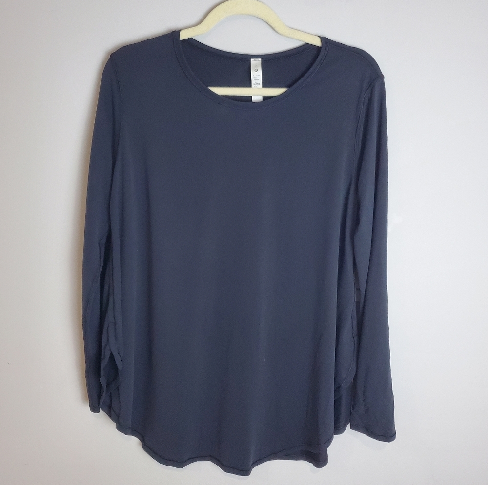 Lululemon Draped Bum Covering Long Sleeve Black Size 6 NWT
